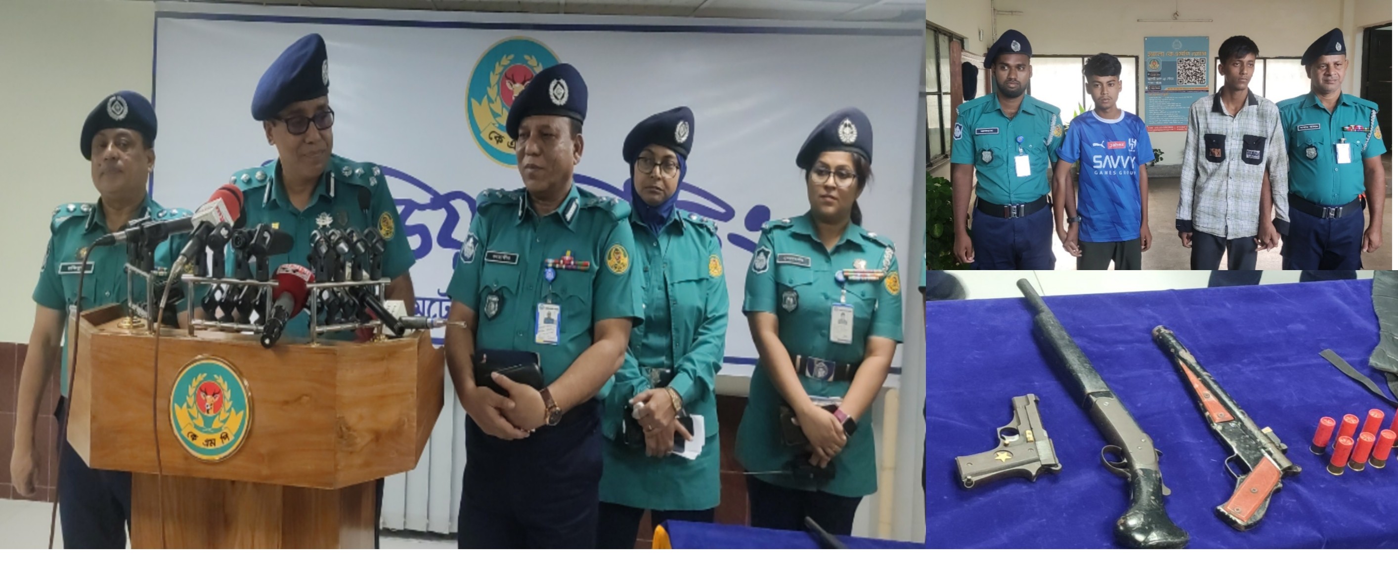 চাঞ্চল্যকর সাবেক ইউপি সদস্য আরিফ হত্যায় ২ যুবক গ্রেপ্তার, অস্ত্র ও গুলি উদ্ধার।