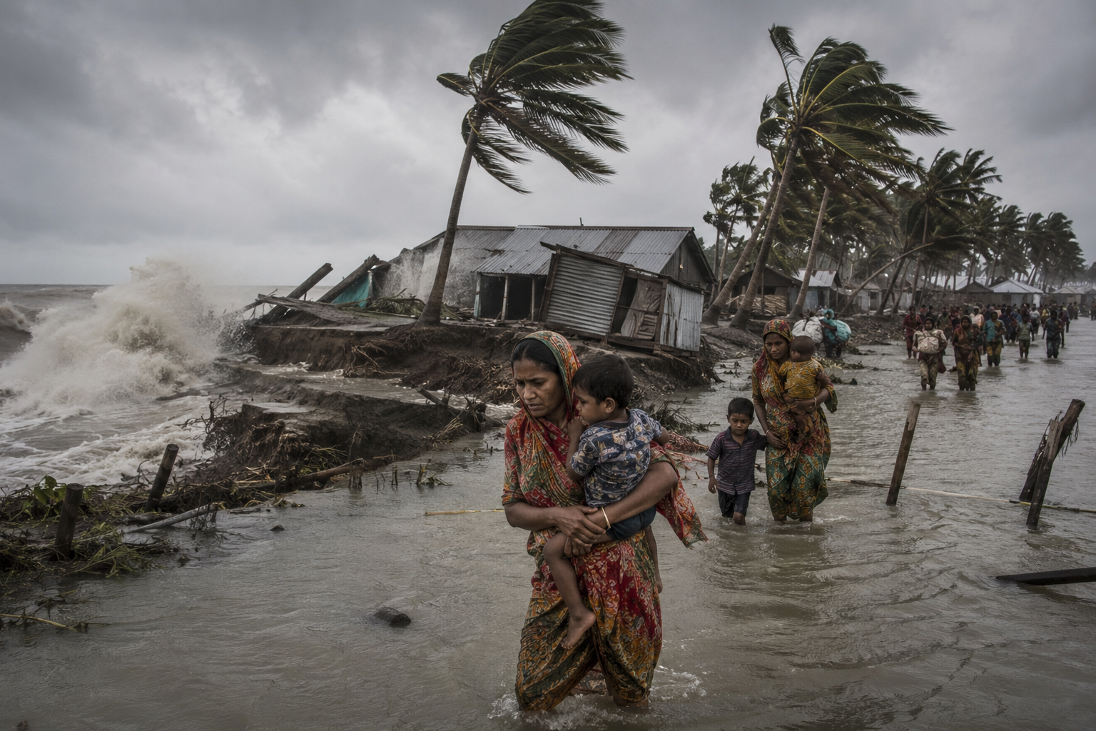 জলবায়ু বিপর্যয়ে উপকূল হুমকিতে : বাস্তুচ্যুতির শঙ্কায় চার কোটি মানুষ