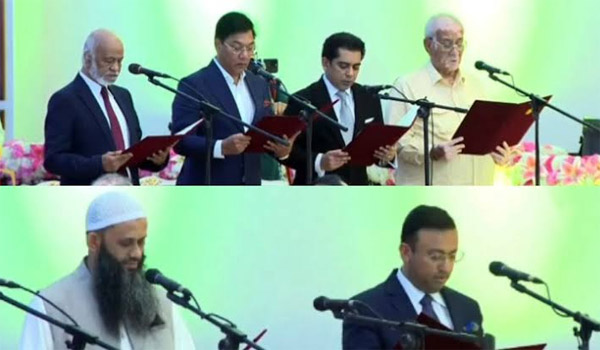 শপথ নিলেন চার মন্ত্রী ও দুই প্রতিমন্ত্রী